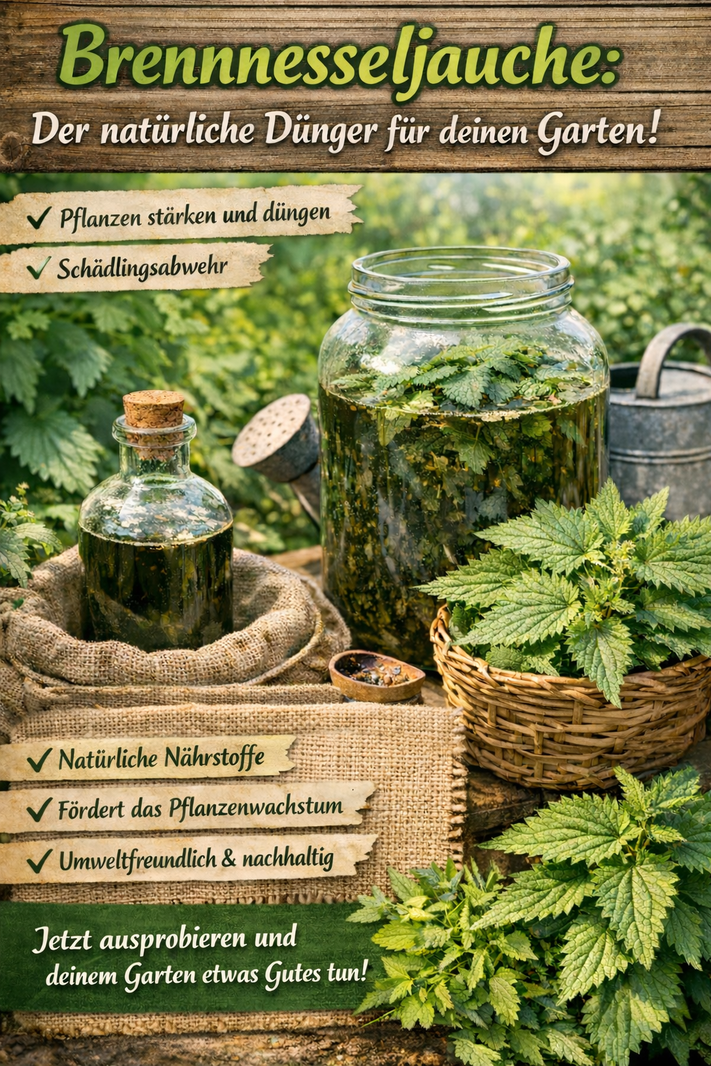 Brennnesseljauche – natürliche Pflanzenkraft für einen gesunden Garten