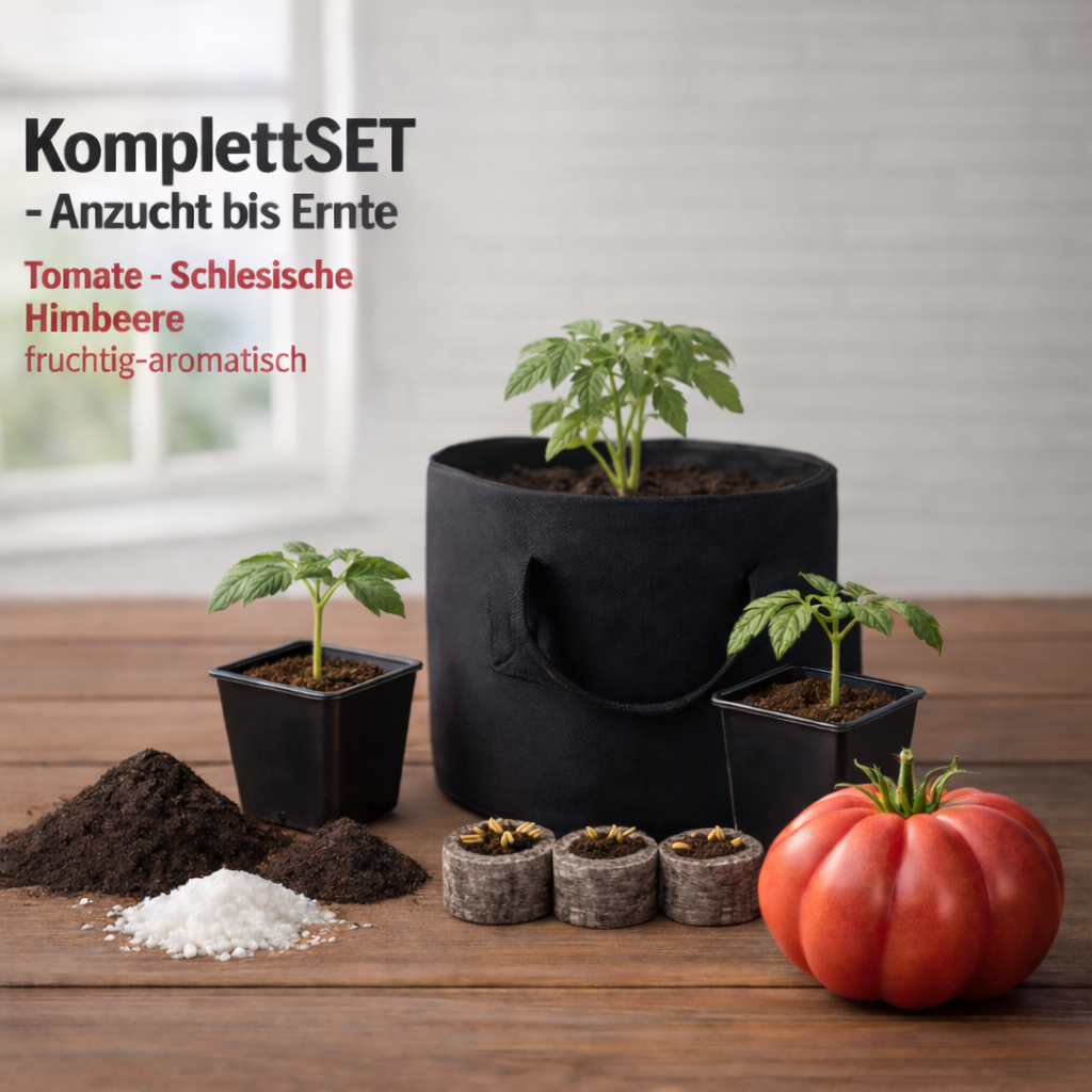 KomplettSET Tomate "Schlesische Himbeere" - Von der Anzucht bis zur Ernte