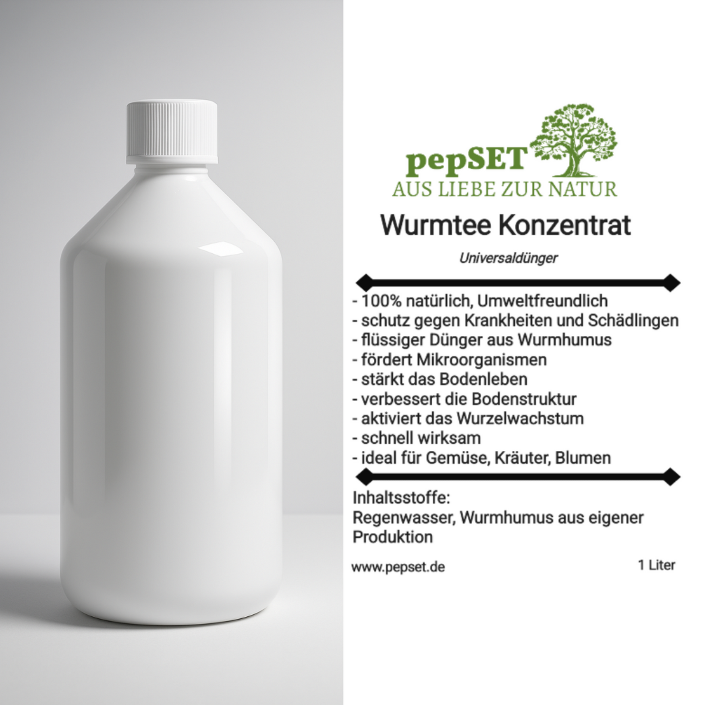 Wurmtee, Flüssigdünger, natürlich, organisch, schnell wirksam