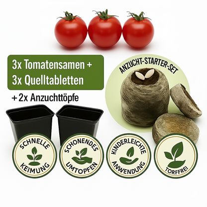 KomplettSET Tomate Red Cherry - Von der Anzucht bis zur Ernte