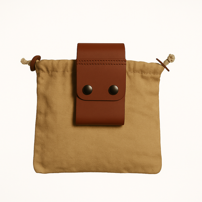 Profi Feuerstahl / Feuerstarter mit Zunder & Gürteltasche